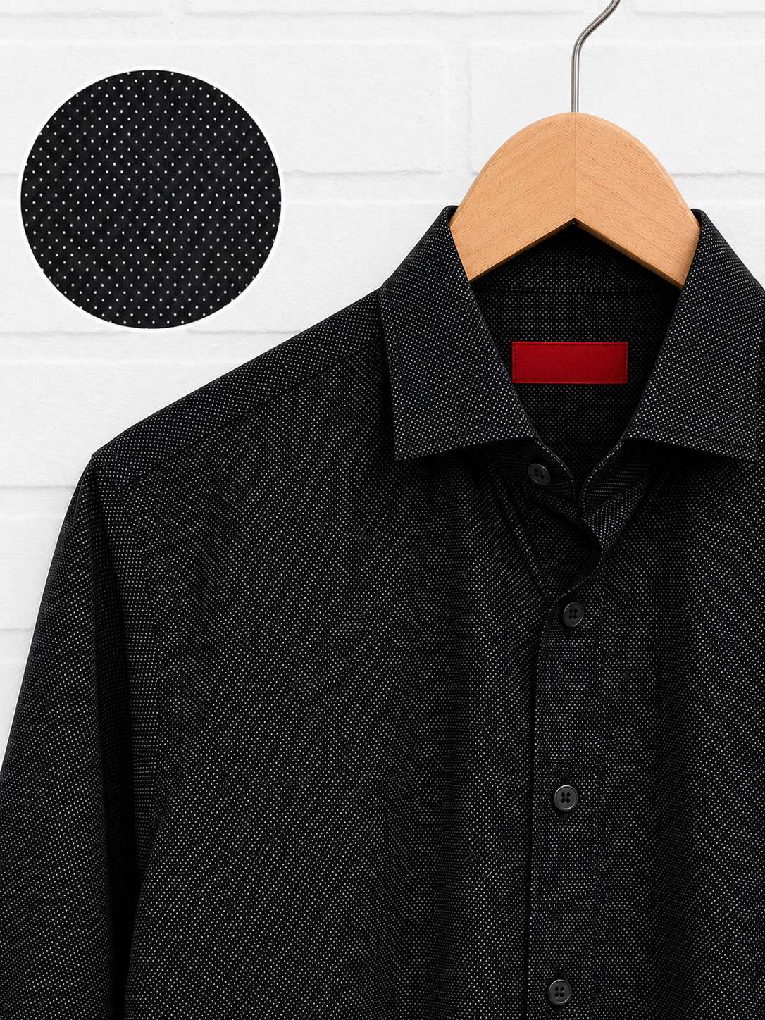 Georg Roth Black Dot Button Up- L