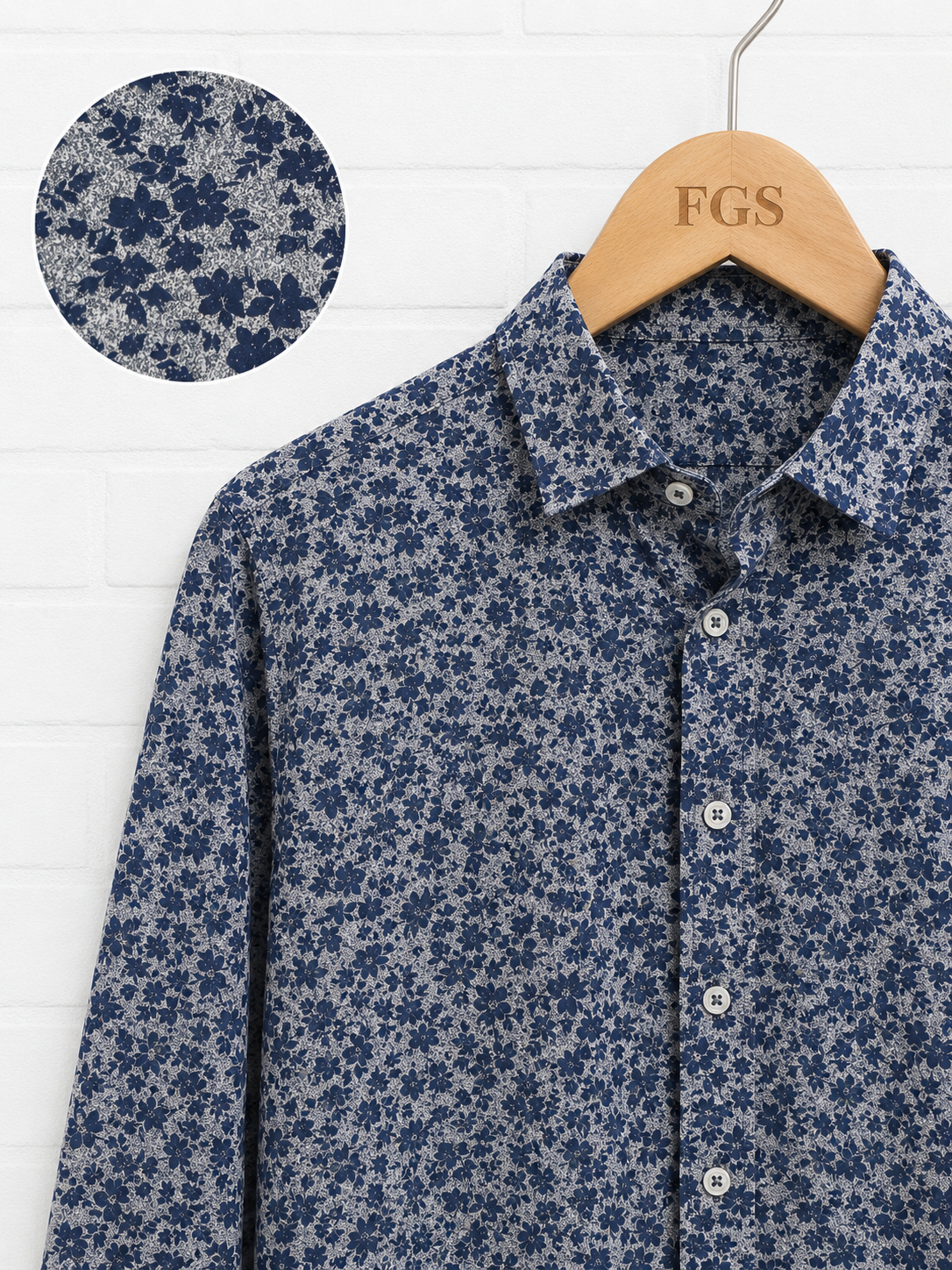 Georg Roth Navy Paisley Button Up- XXL