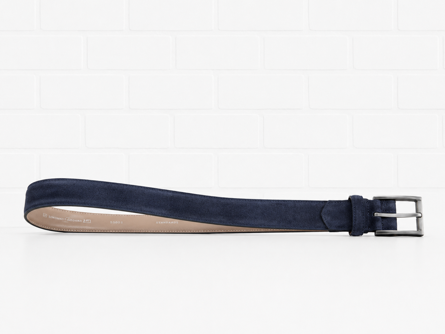 Georg Roth Starnberg Navy Suede Belt- 40