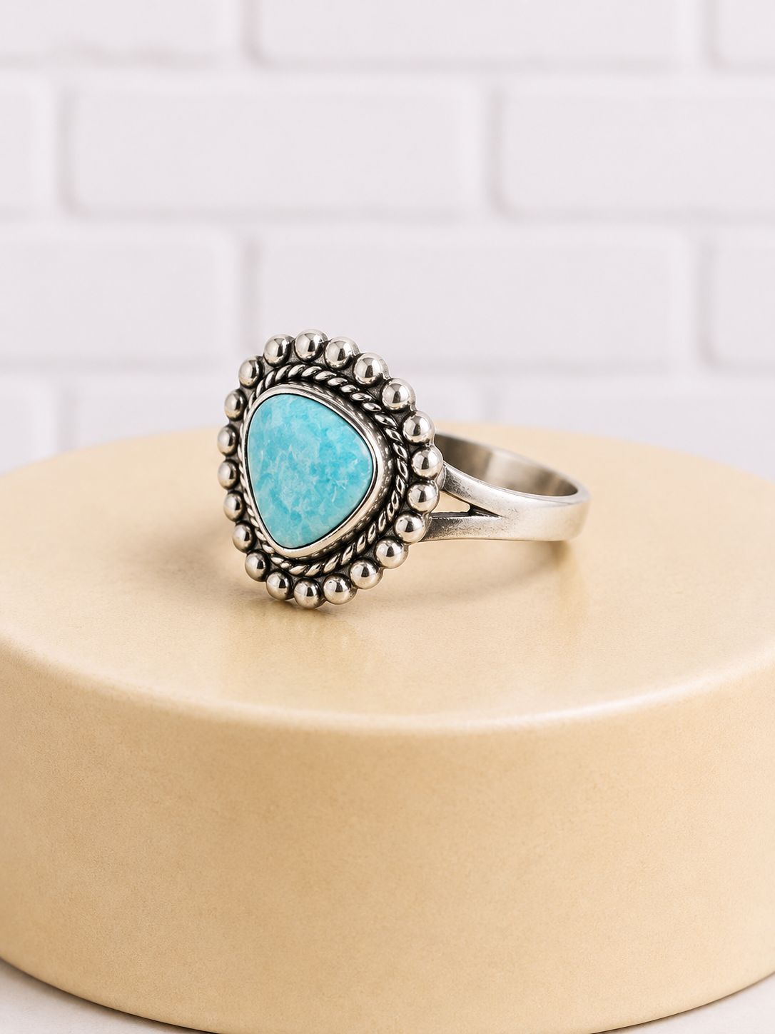 Sterling Silver Turquoise Ring — Size 7.75