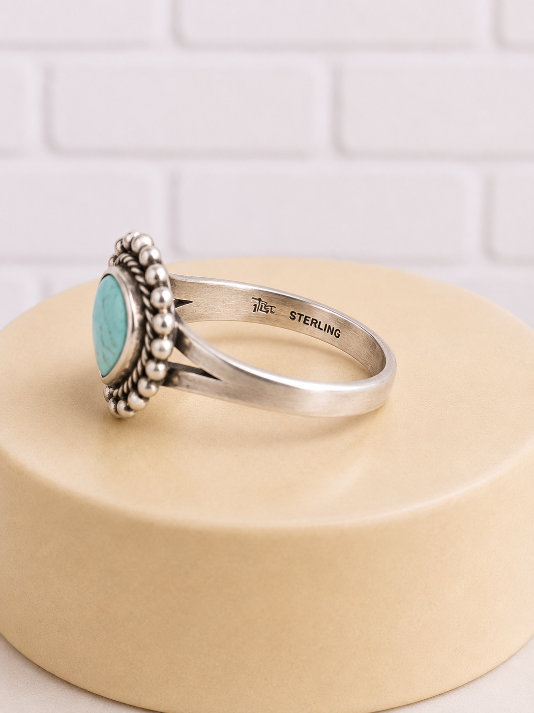 Sterling Silver Turquoise Ring — Size 7.75