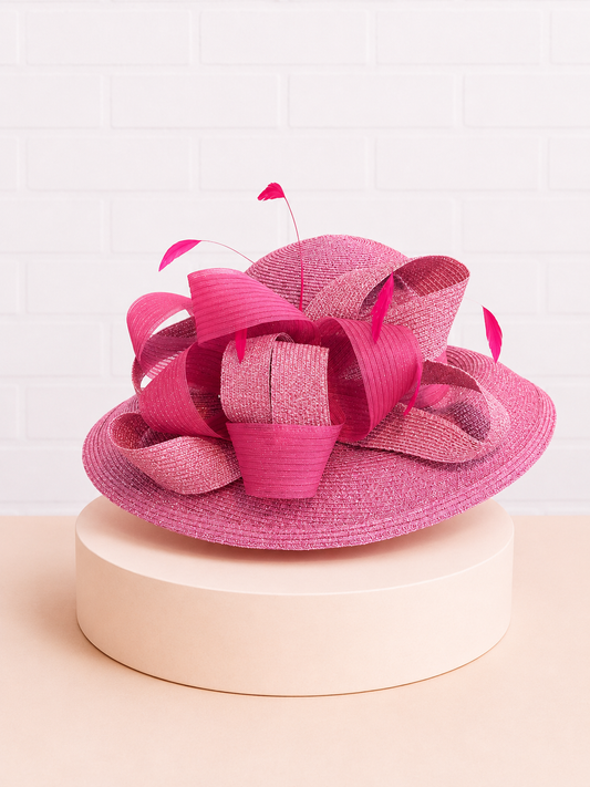 Wide Brimmed Pink Hat