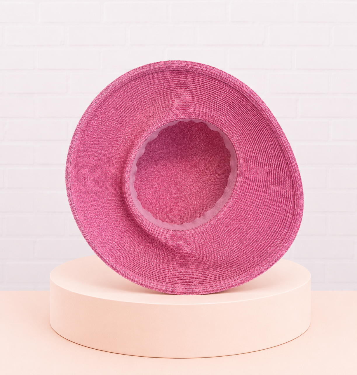 Wide Brimmed Pink Hat