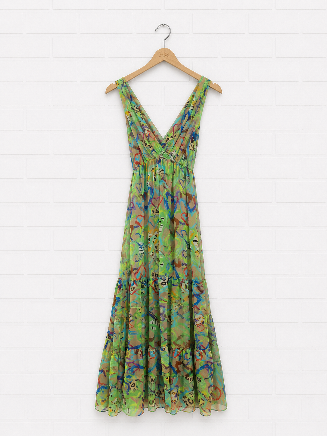 Mucho Gusto Hearts Animal Print Dress — Size M