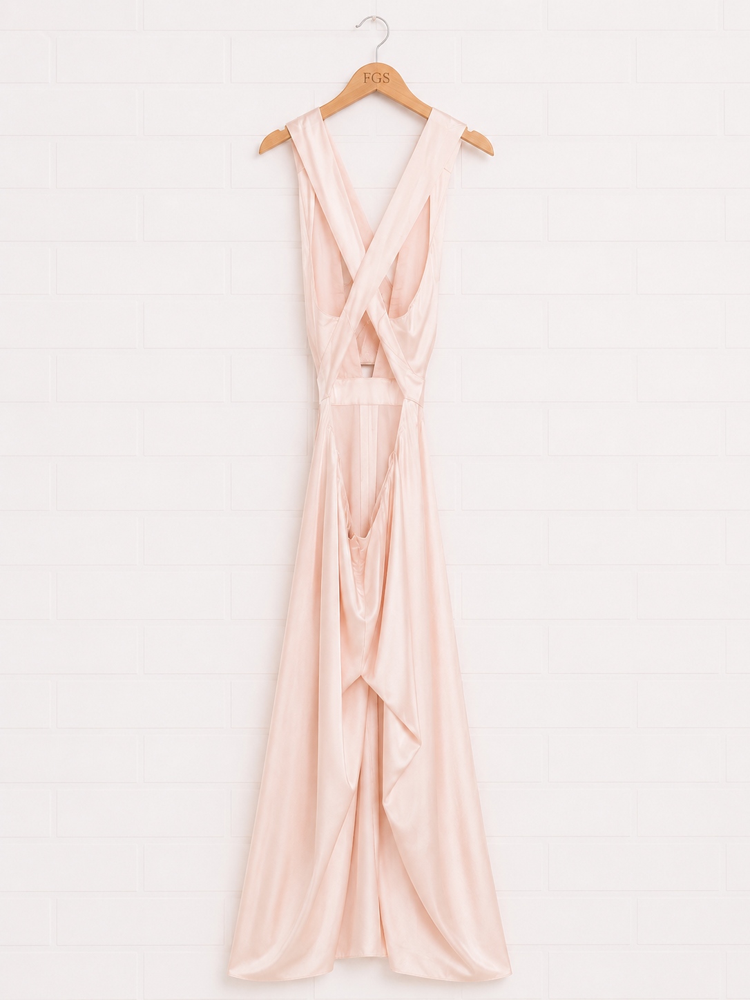 Jill Jill Stuart V-Neck Open-Back Wide-Leg Jumpsuit — Size 10