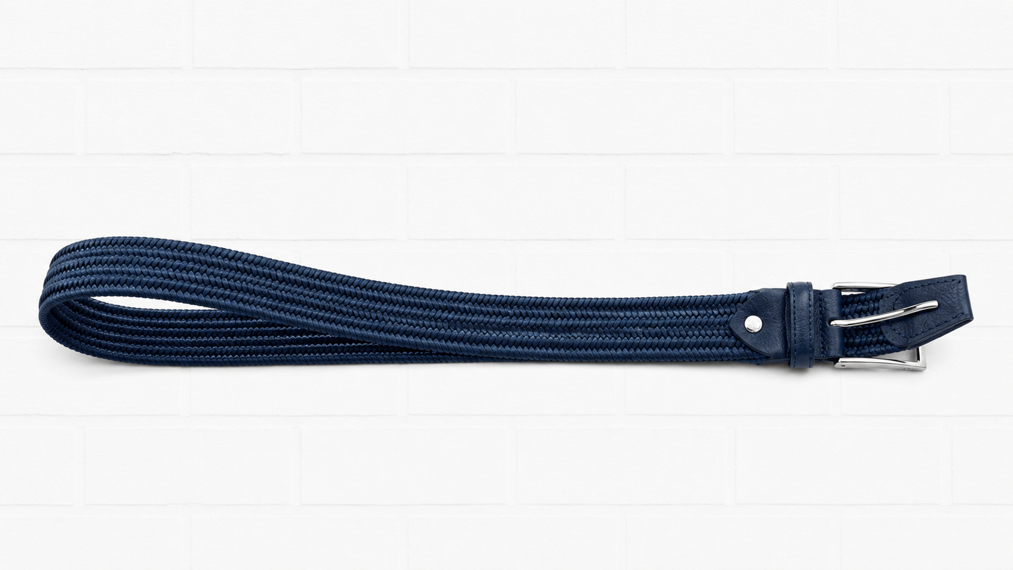 Georg Roth Braided Leather Sapphire Belt- 32