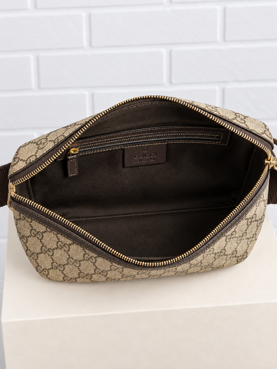 Gucci GG Supreme XL Belt Bag – Beige & Brown