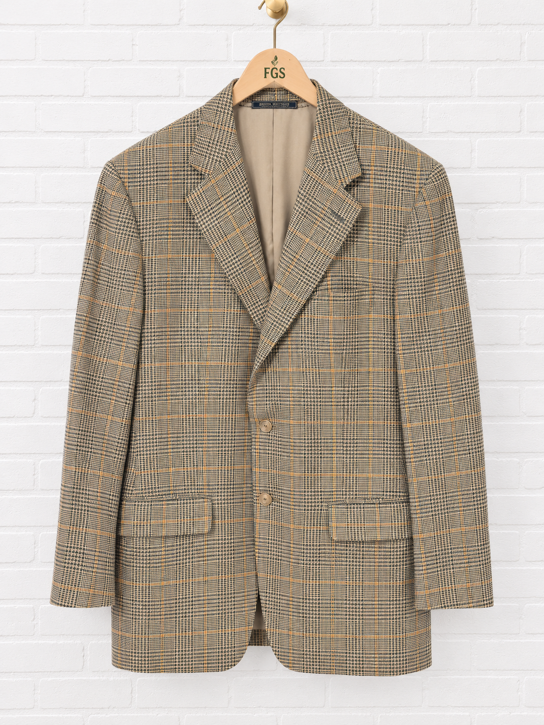 Façonnable Tailleur Three-Button Plaid Sport Coat