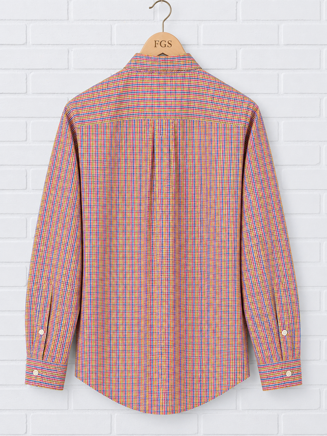 Gitman Bros Multicolor Mini Check Button-Down Shirt- XL