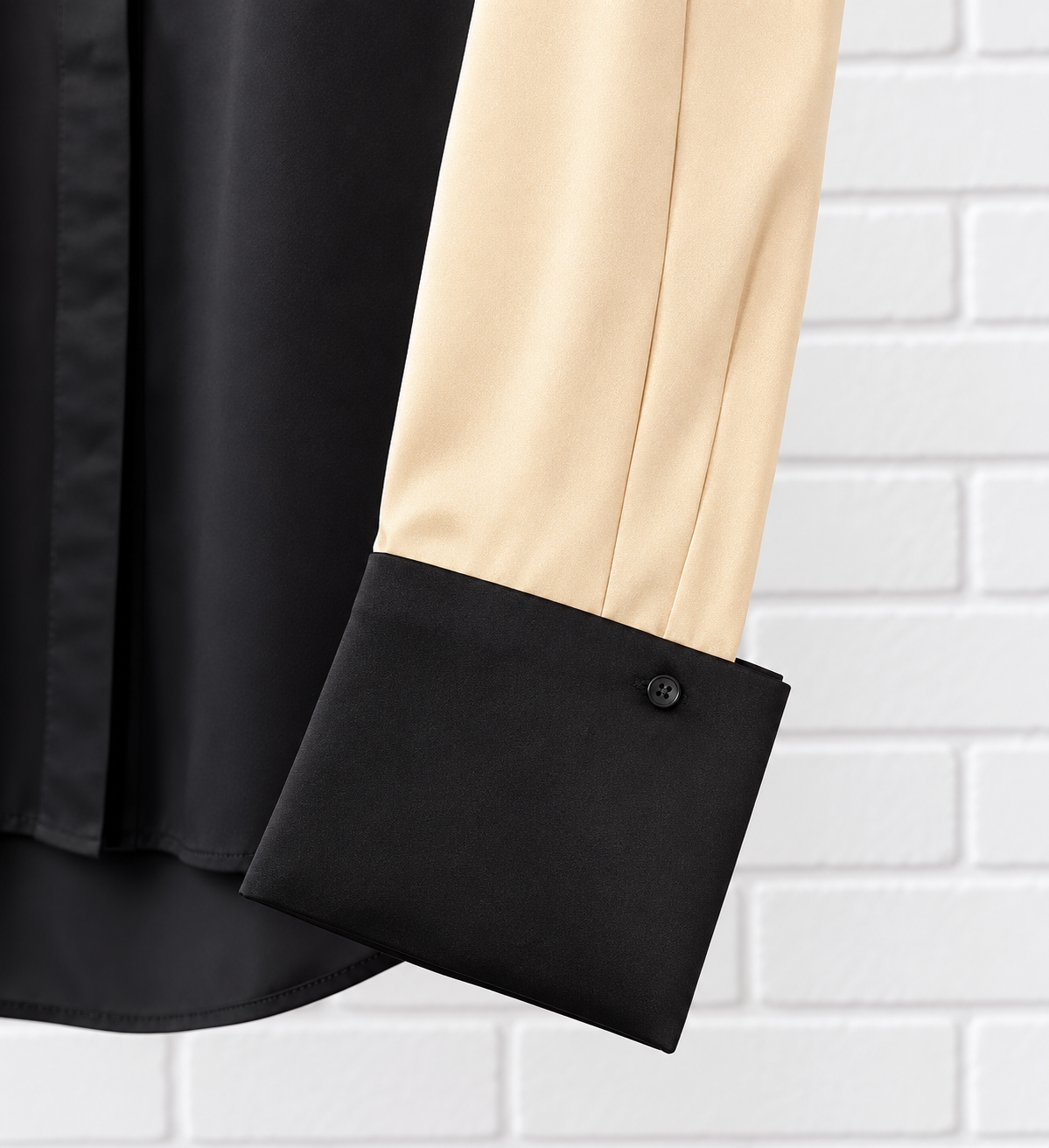 Reiss 100% Silk Color Block Button-Up Shirt- 10