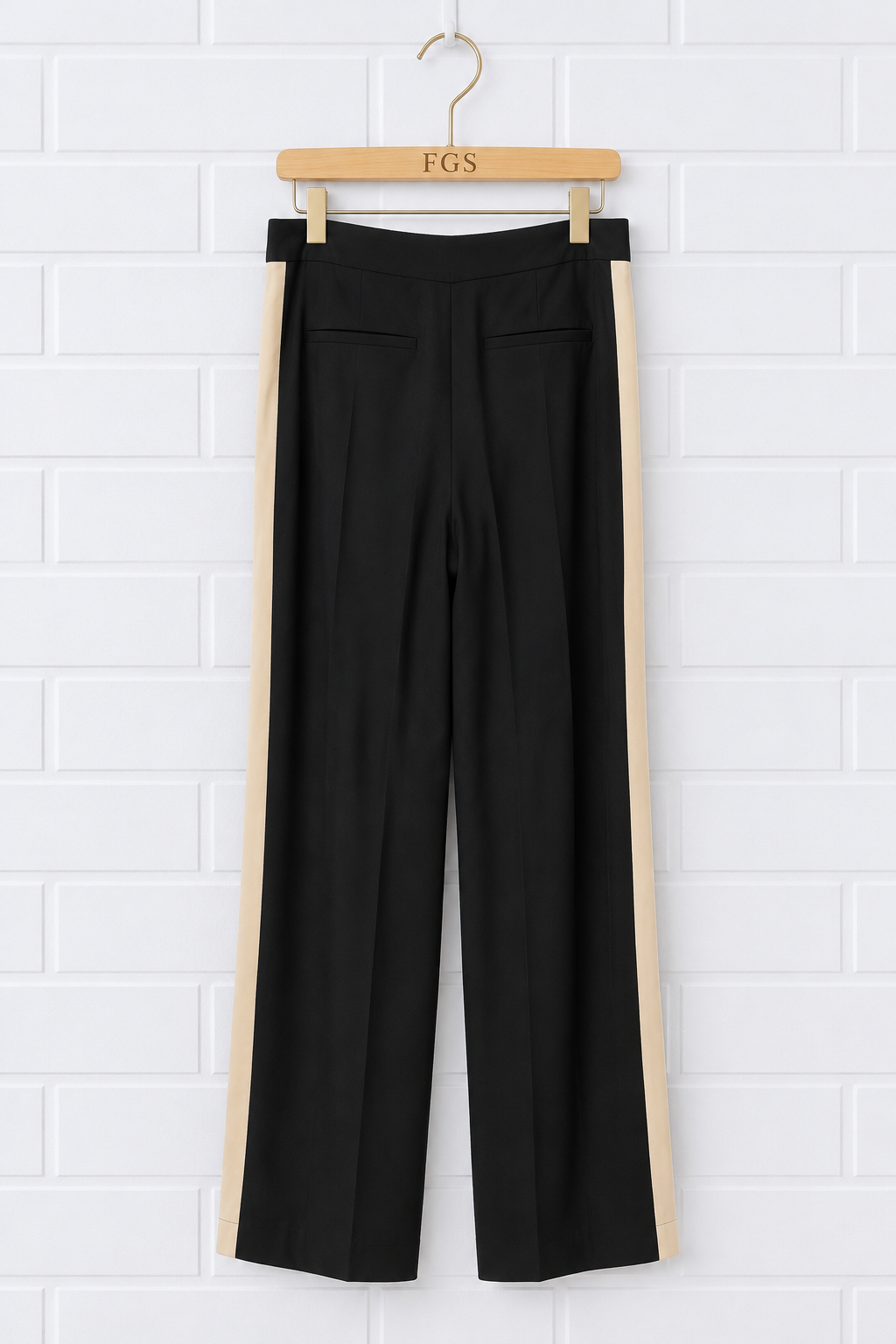 Reiss Robyn Side Stripe Wide-Leg Trousers- 10