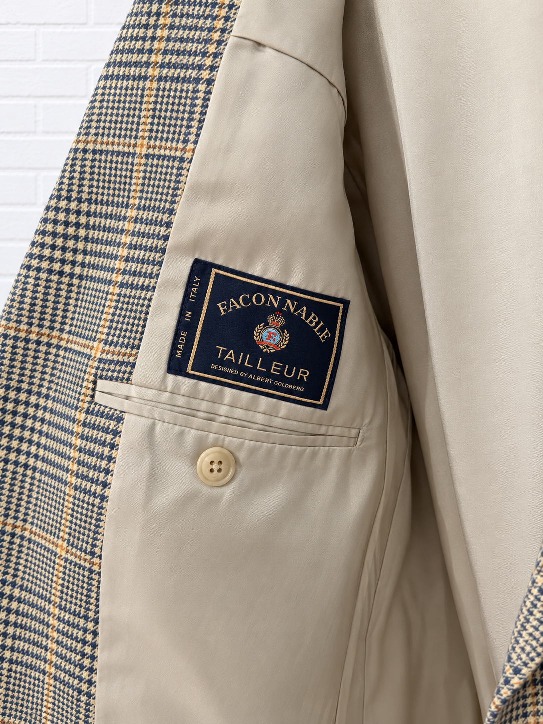 Façonnable Tailleur Three-Button Plaid Sport Coat