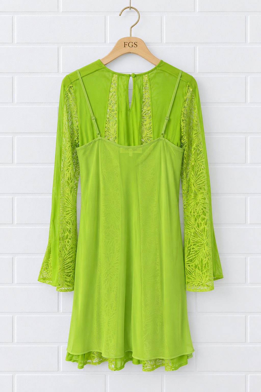 Diane von Furstenberg Anais Lace Inset Silk Mini Dress- M