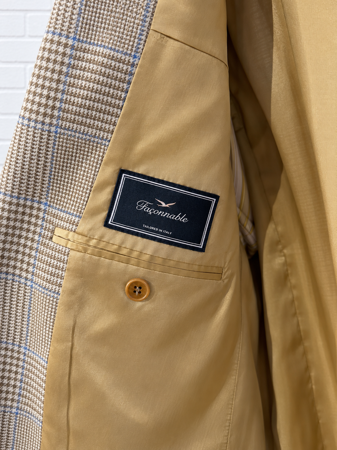 Façonnable Tailleur Micro Houndstooth Gun Check Sport Coat