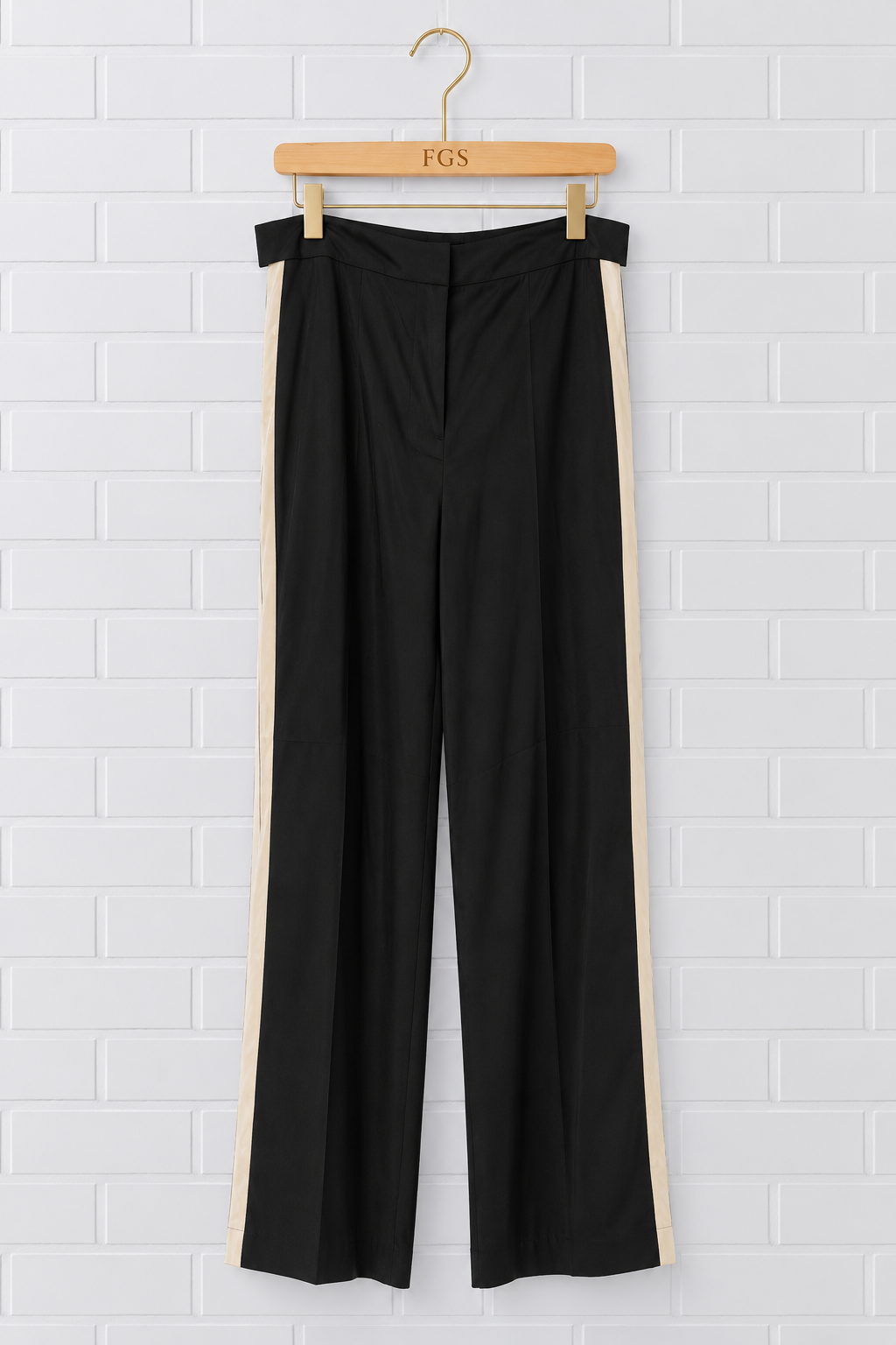 Reiss Robyn Side Stripe Wide-Leg Trousers- 10