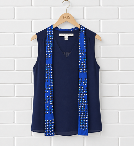 Diane von Furstenberg Britini Tie Silk Top- 6