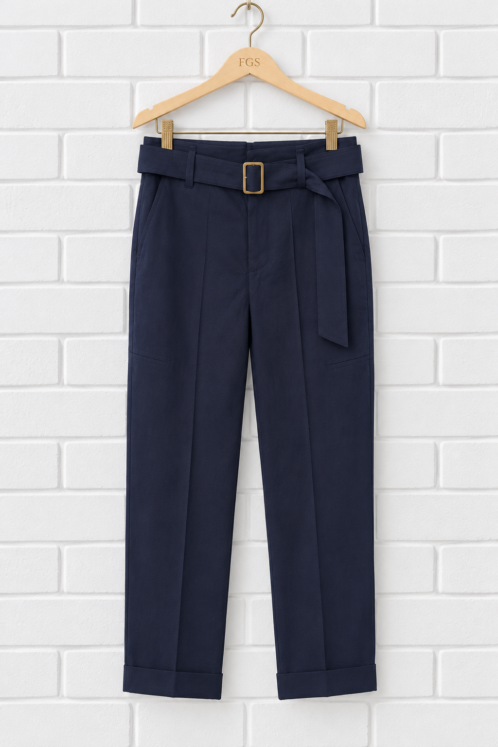 Vince Belted Linen Blend Pants- M
