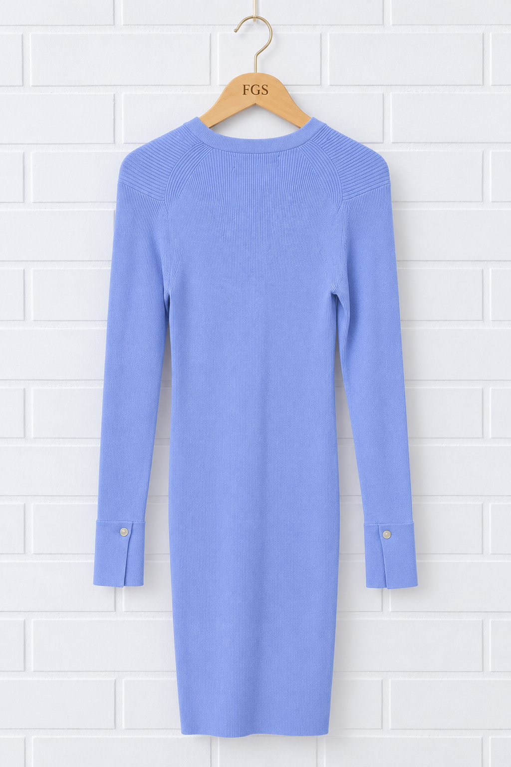 Samsøe Everly Rib Long Sleeve Henley Dress- L