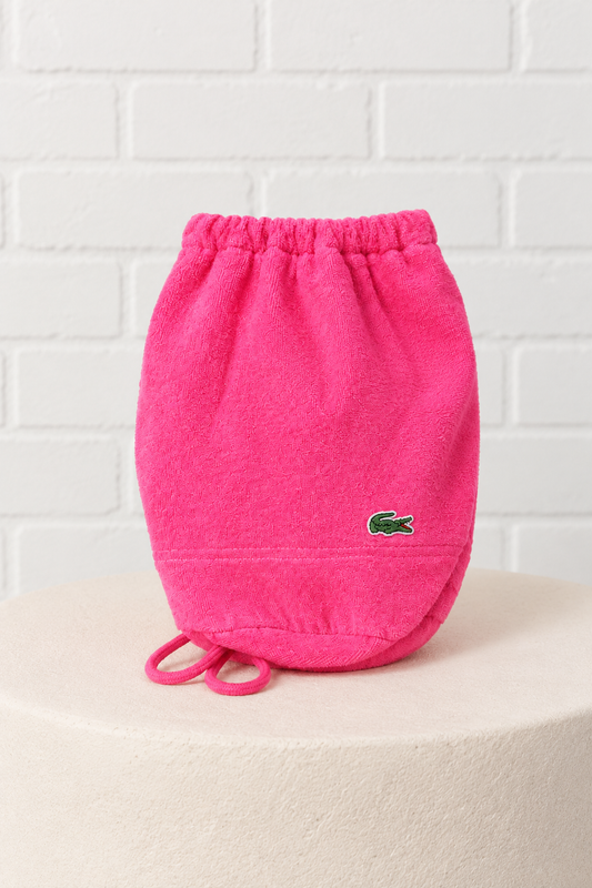 Lacoste Terry Cloth Drawstring Bag – Hot Pink