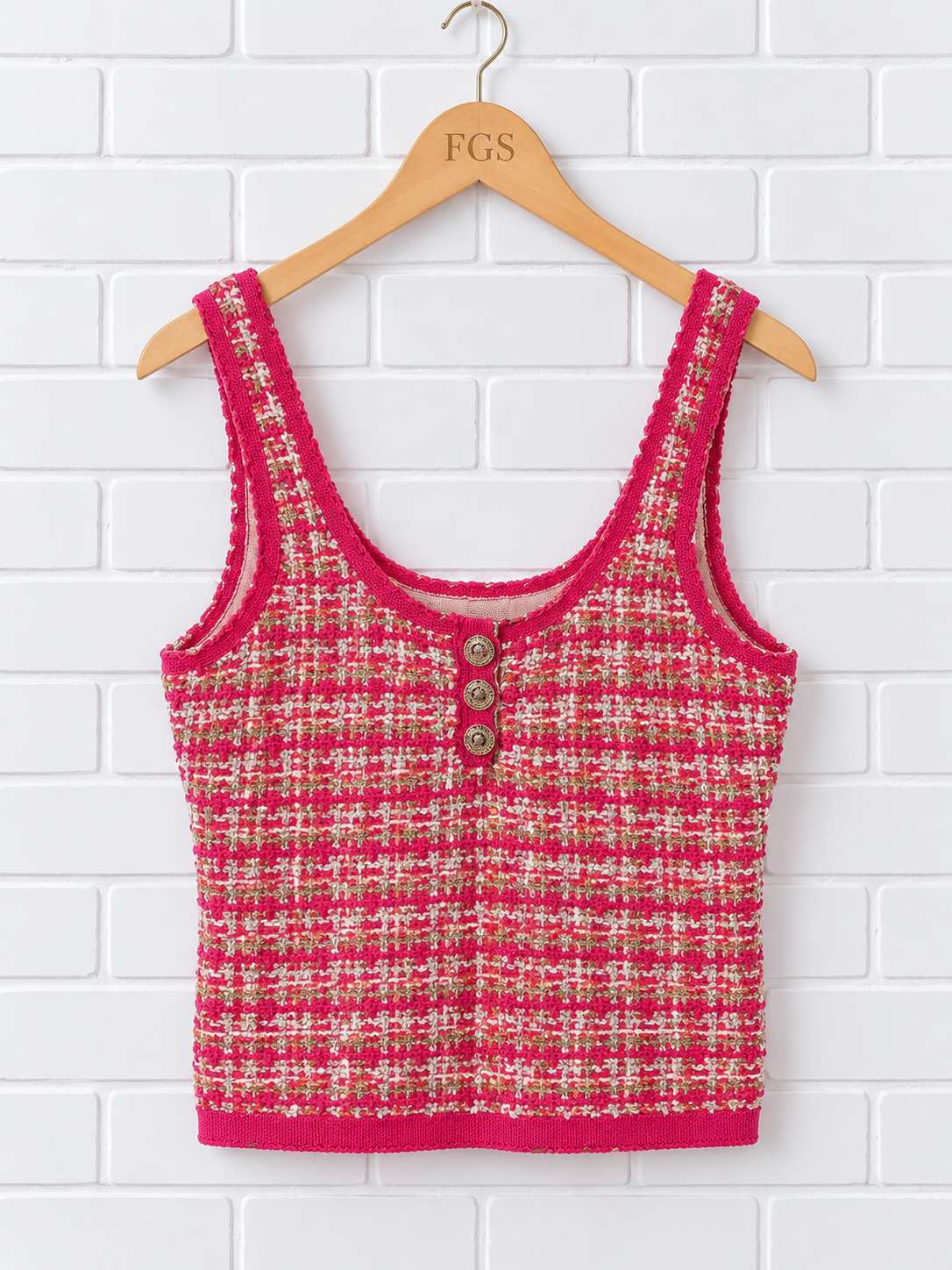 Marciano by GUESS Mariah Tweed Knit Top- S