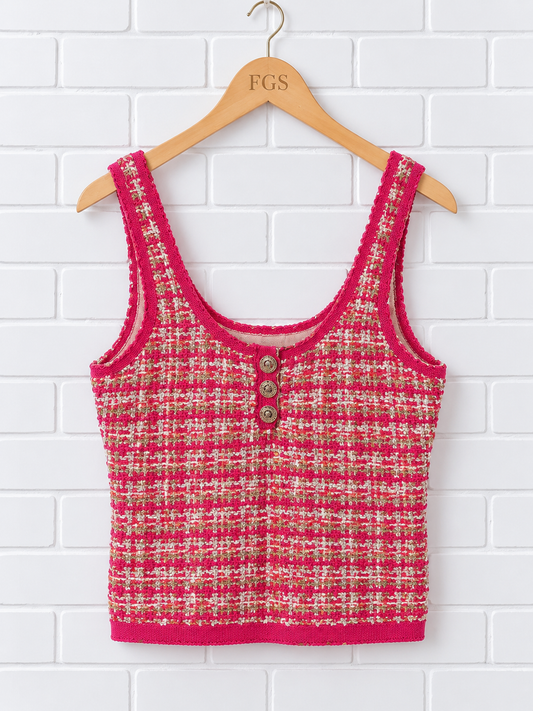 Marciano by GUESS Mariah Tweed Knit Top- S