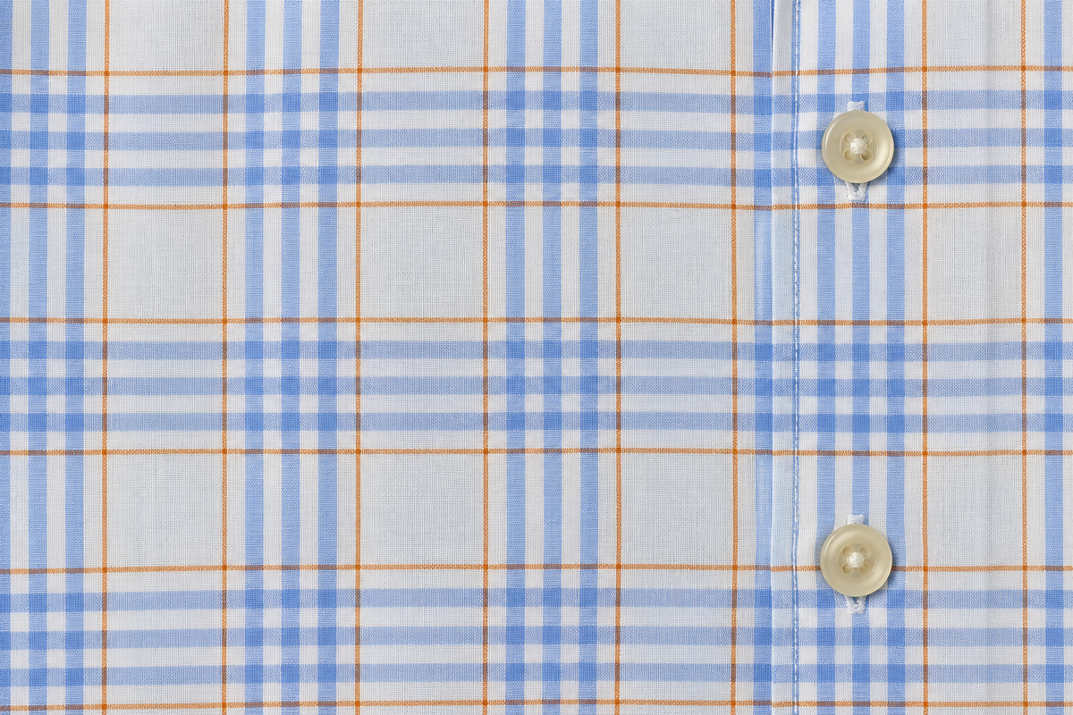Scott Barber Fine Poplin Check Button-Up Shirt- XL