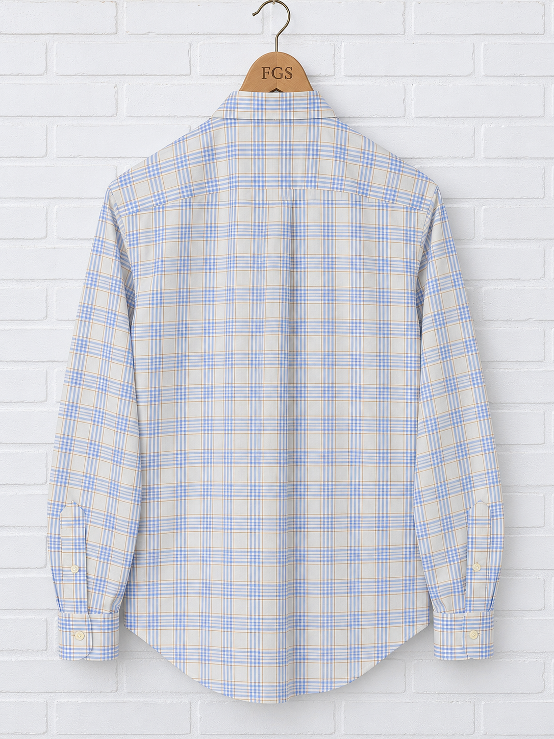 Scott Barber Fine Poplin Check Button-Up Shirt- XL