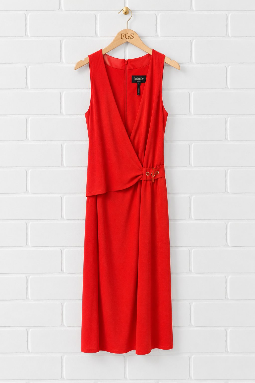 Laundry by Shelli Segal Sleeveless Faux-Wrap Draped Sheath Dress- 6