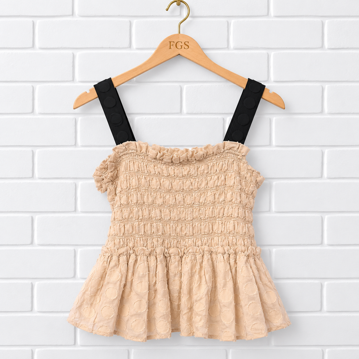 Club Monaco Smocked Peplum Top-M