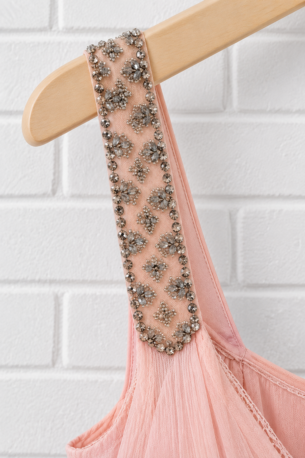 Elie Tahari Sequin-Strap Silk Tiered Camisole- M