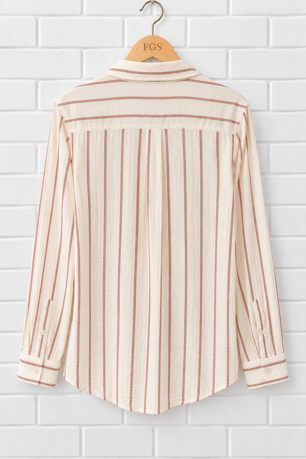 Treasure & Bond Striped Gauze Button-Down Shirt- M